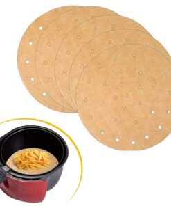 100 Adet  Airfryer Pişirme Kağıdı Tek Kullanımlık Hava Fritözü Yuvarlak Delikli Model