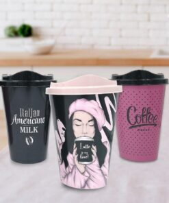 3 Adet Kahve Bardağı Seti atif Plastik Kahve Muhafaza Bardağı