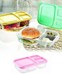 3 Bölmeli Sefer Tası Pratik Kolay Gıda Diyet Saklama Erzak Kabı