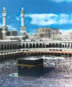 5D Elmas Boyama Ekstra Çözünürlüğe Sahip Kabe Resmi Mekke su 40x60 cm