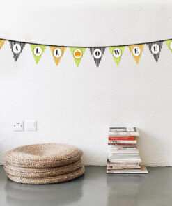 Cadılar Bayramı Kabak Temalı Halloween Yazılı Banner Süs Flama 3 Metre