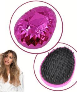 Neon Pembe Düzleştirici Tarak Geniş Aralıklı Her Saç Tipine Uygun Fırçalı Saç Düzleştirici