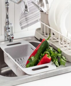 Uzayıp Kısalabilen Ayarlanabilir Plastik Lavabo Mutfak Süzgeci