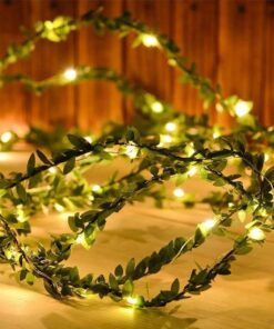 Yapraklı lu 3 Metre Peri Led Pilli  Işık Yılbaşı Aydınlatma
