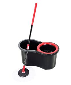 13LT - SİYAH - ŞİRİNK OTOMATİK DÖNERLİ KOVA MOP TEMİZLK SETİ
