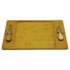 2 BIÇAKLI AHŞAP PEYNİR SUNUM TABAK 40X24CM