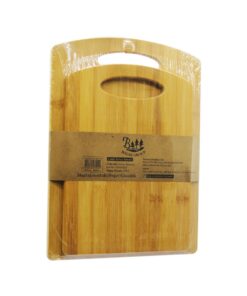2 Lİ SET 33X24CM - 28X20CM AHŞAP BAMBU KESİM PANO