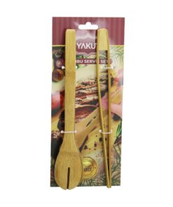 2 PCS AHŞAP BAMBU MAŞA SETİ İNCE IZGARA - KAŞIKLI SERVİS MAŞA