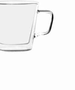 Çift Katmanlı Cam Kupa Bardak 150 ml Lüx Çift Cidarlı kupa - Termos Bardak - İki Duvarlı Yapısı ile Uzun Süre Sıcak-Soğuk Tutma özelliği, Kulplu Kahve Espresso Bardağı Brosilikat double layer Cup