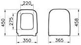 Shift 91-003-001 Klozet Kapağı, Duroplast, 50.2 x 38.4 x 6.2 cm, Beyaz