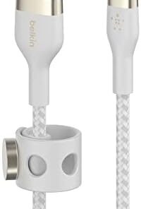 BoostCharge Pro Flex Örgülü USB Tip A - Yıldırım Kablosu (1M/3,3FT), MFi Sertifikalı Şarj Kablosu - Beyaz