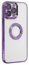 aks iphone 13 pro uyumlu lens korumalı lazer kılıf mor