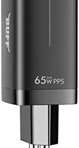 BL65-U2C 65W Hızlı Şarj Cihazı 3 Port PD & Type-C QC3.0 Şarj Adaptörü, Siyah