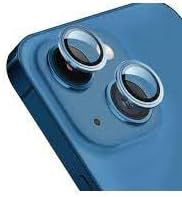 Iphone 11/12/12mini İle Uyumlu Kamera Lens Koruyucu Çelik Halka Hd 9d Kırılmaz Cam Renk:BLUE Çerçeveli