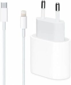 20W PD Hızlı Şarj Cihazı+ Type-C to Lightning Kablo - Beyaz - Türkiye de üretilmiştir.