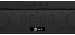 DS103 RGB Bluetooth Stereo Radyo 75Db + Saat/Alarm Aux, Flash Bellek, SD Kart 3D Surround Ses Oyun, Ev, Ofis, Sinema Seyahat 10W Kompakt 41,5 x 7 x 6 cm Soundbar Işıklı Speaker Siyah