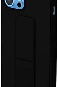 iPhone 12/iPhone 12 Pro uyumlu ULTRA Güçlü Manyetik Yatay/Dikey Standlı Silikon Kılıf (Siyah)