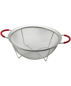 25CM TEL SEPET METAL SÜZGEÇ SİLİKON KILIFLI KULP METAL ÇERÇEVE - AYAK