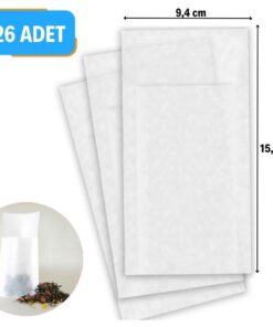 26 Adet Pratik Kullan At Çay,Bitki Çayı,Filtre Kahve Demleme Poşeti Süzgeci