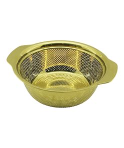 27CM   GOLD  PASLANMAZ METAL  SEPET  SÜZGEÇ  KENDİNDEN KULPLU