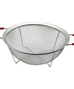 28CM TEL SEPET METAL SÜZGEÇ SİLİKON KILIFLI KULP METAL ÇERÇEVE - AYAK