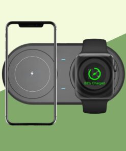 2si 1arada Kablosuz Saat,Kulaklık ve Telefon Hızlı Şarj Etme Aparatı