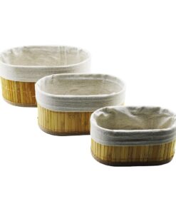3 BOY OVAL BEZLİ EKMEK SEPETİ