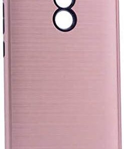 Mate 9 Uyumlu Kamera Korumalı Sert Silikon Kılıf (Pembe Altın)