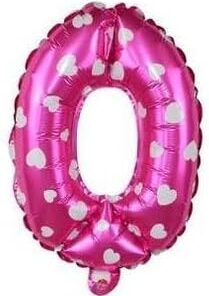 Marifetlerim - 0 Rakamı Pembe Folyo Balon 16 inch 40 cm