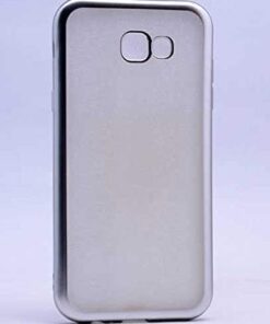Galaxy A3 2017 Uyumlu Lazer Kesim Yumuşak Silikon Kılıf (Gümüş Rengi)
