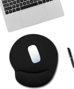 Deer Bilek Destekli Mouse Pad, Flexible Ergonomik Mouse Pad, Rahat Mouse Pad,Fare Padi,Fare Altlığı,Ofis,Oyun,kaymaz Taban,siyah