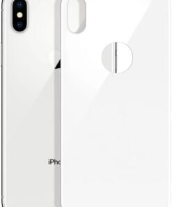 iPhone XS Max Uyumlu Tam Kaplayan Temperli Arka Koruyucu Cam (Beyaz)