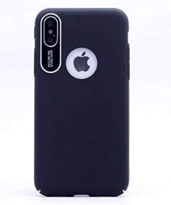 iPhone X/XS Uyumlu Kamera Korumalı Sert Slim TPU Kapak (Siyah, iPhone X/XS)