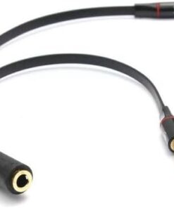 Aux To 2 Aux Kablo 3.5 Mm Jack Girişini 2 Aux A Çeviren Kablo Mikrofon Ve Kulaklık Çevirici Aparat Aux Stereo Kulaklık Çoklayıcı NO 193