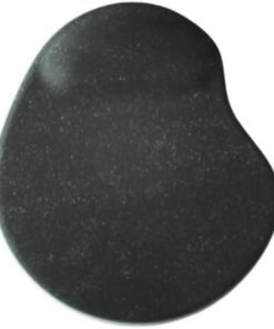 Oval Bilek Destekli Kum Desen Tip Kaymaz Taban Optik Bilgisayar Notebook Mouse Pad Maus Pad 17,5x21,5cm (Siyah)
