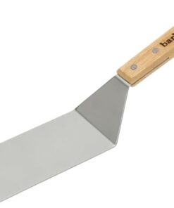 Ahşap Saplı Paslanmaz Çelik Balık Spatulası 37 cm