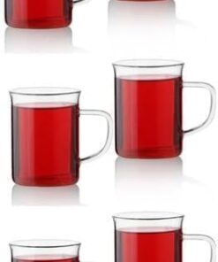 Life 6 lı Ateşe Dayanıklı Cam 200 ml Kupa Bardak MIT1015