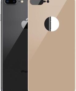 iPhone 7 Plus / 8 Plus Uyumlu Tam Kaplayan Temperli Arka Koruyucu Cam (Gold)