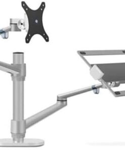 STD7090S 10"-27" Notebook Stand ve Amortisörsüz Vesa Monitör Tutucu Kol Gümüş