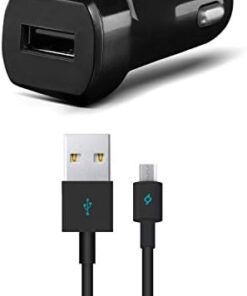 SpeedCharger Micro USB 2.1A, 120 cm Kablolu Araç Şarj Aleti, Siyah