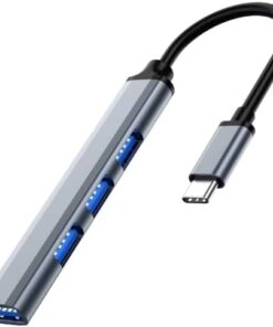 Type-C Girişli USB Çoğaltıcı 4 Hub Çevirici Çoklayıcı - 4 Portlu USB 3.0 Macbook ve iPhone İçin OTG