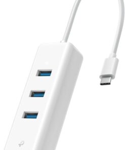 UE330C, USB Type-C den 3 adet Type-A 3.0 Hub ve Gigabit Ethernet Adaptörü