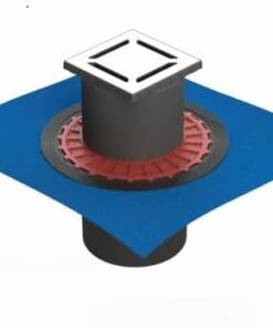 V-Flow Kare 5607273 Yalıtımlı Duş Kanalı, Alttan Çıkışlı, 10x10 cm, DK 100 Kapak, Parlak Krom