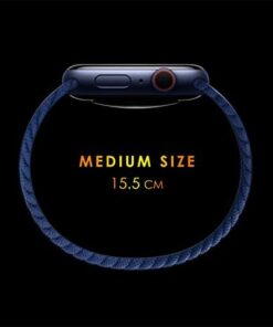 Amazfit GTS 4 Mini Kordon, (Medium Size, 155mm) Braided Solo Loop Band Siyah