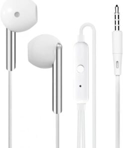K103 3.5mm Jack Girişli Metal Yüksek Ses Sporcu Kulak İçi Extra Bass Beyaz Kulaklık Stereo beyaz