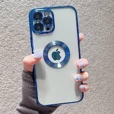 aks iphone 13 uyumlu lens korumalı lazer kılıf mavi