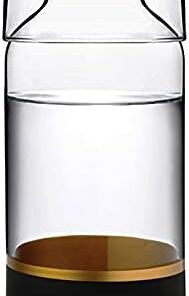 Başucu Sürahisi - Yatağınızın Yanında Bulunacak Gece Yarısı İçeceği İçin Bardak ve Şişe - Cam Sürahi 500 ml/Bardak 220 ml - Güzel Hediye Kutusu (ELEGANCE)