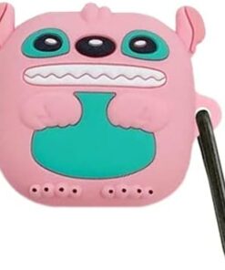 Samsung Galaxy Buds Live için Kılıf Cartoon Figürlü Silikon Crtn-Fgr-Stch-Pmb [Buds Live ile Uyumlu Kılıf - Pembe - Mavi]