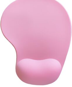 TEAM - Bilek Destekli Memory Foam Mouse Pad, Ergonomik Kaymaz Hafızalı Köpük Mousepad, Ofis ve Ev için 24x19 cm Fare Altlığı (Pembe)