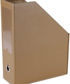 Magazinlik Suni Deri Masa Üstü Evrak/Dosya Düzenleyici 23 * 30 * 9 cm. Vizon